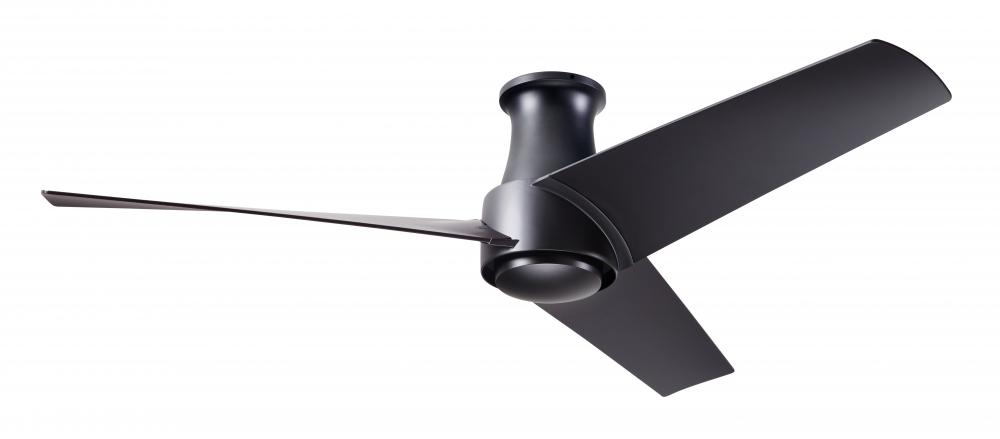 Ambit Flush DC Fan- Matte Black Finish; 56" Matte Black Blades; No Light; Remote Control