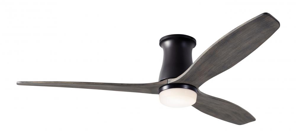 Arbor Flush DC Fan; Dark Bronze Finish; 54" Graywash Blades; 17W LED; Wall/Remote Combo Control