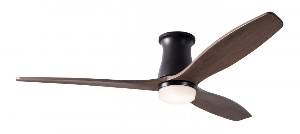 Arbor Flush DC Fan; Dark Bronze Finish; 54" Mahogany Blades; 17W LED; Wall/Remote Combo Control