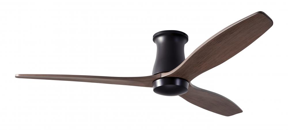 Arbor Flush DC Fan; Dark Bronze Finish; 54" Mahogany Blades; No Light; Wall/Remote Combo Control