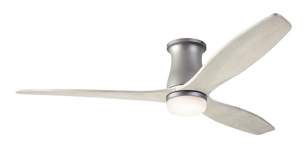 Arbor Flush DC Fan; Graphite Finish; 54" Whitewash Blades; 17W LED; Wall/Remote Combo Control