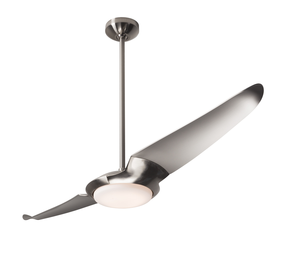 IC/Air (2 Blade ) Fan; Bright Nickel Finish; 56" White Blades; 20W LED; Remote Control