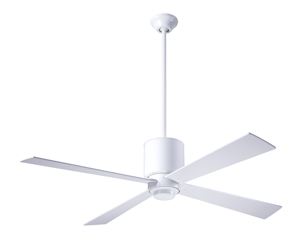 Lapa Fan; Gloss White Finish; 50" Black Blades; No Light; Fan Speed Control