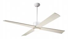 Modern Fan Co. NOU-MWBS-56-WW-271-WC - Nouveau DC Fan; Matte White Finish w/ Brass; 56" Whitewash Blades; 17W LED; Wall Control