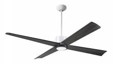 Modern Fan Co. NOU-MWGT-56-EB-NL-RC - Nouveau DC Fan; Matte White Finish w/ Graphite; 56" Ebony Blades; No Light; Remote Control