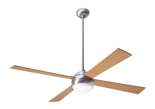 Modern Fan Co. BAL-BA-52-MP-652-002 - Ball Fan; Brushed Aluminum Finish; 52" Maple Blades; 20W LED; Fan Speed and Light Control (3-wir