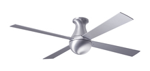 Modern Fan Co. BAL-FM-BA-52-WH-NL-002 - Ball Flush Fan; Brushed Aluminum Finish; 52" White Blades; No Light; Fan Speed and Light Control