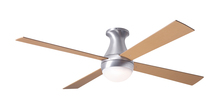 Modern Fan Co. BAL-FM-BA-52-MP-652-002 - Ball Flush Fan; Brushed Aluminum Finish; 52" Maple Blades; 20W LED; Fan Speed and Light Control