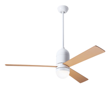 Modern Fan Co. CIR-GW-50-MP-355-WC - Cirrus DC Fan; Gloss White Finish; 50" Maple Blades; 17W LED; Wall Control