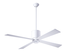 Modern Fan Co. LAP-GW-50-BK-NL-001 - Lapa Fan; Gloss White Finish; 50" Black Blades; No Light; Fan Speed Control