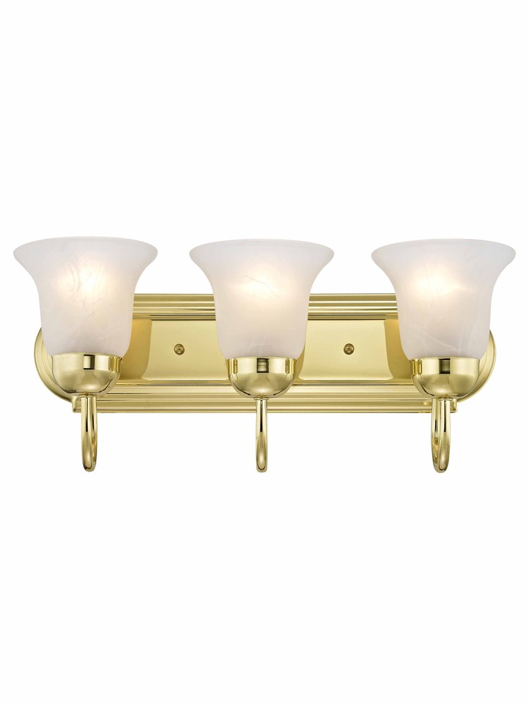 3 Light Polished Brass Bath Light