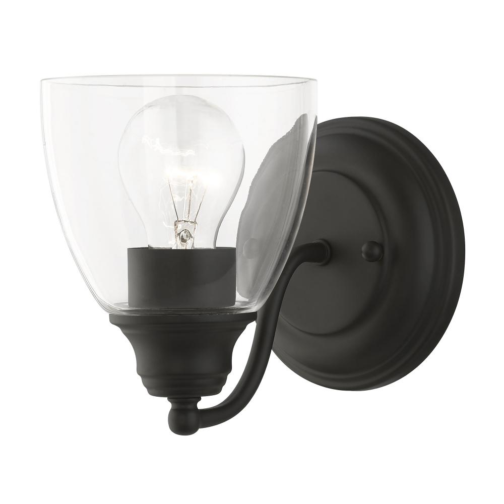 1 Light Black Vanity Sconce