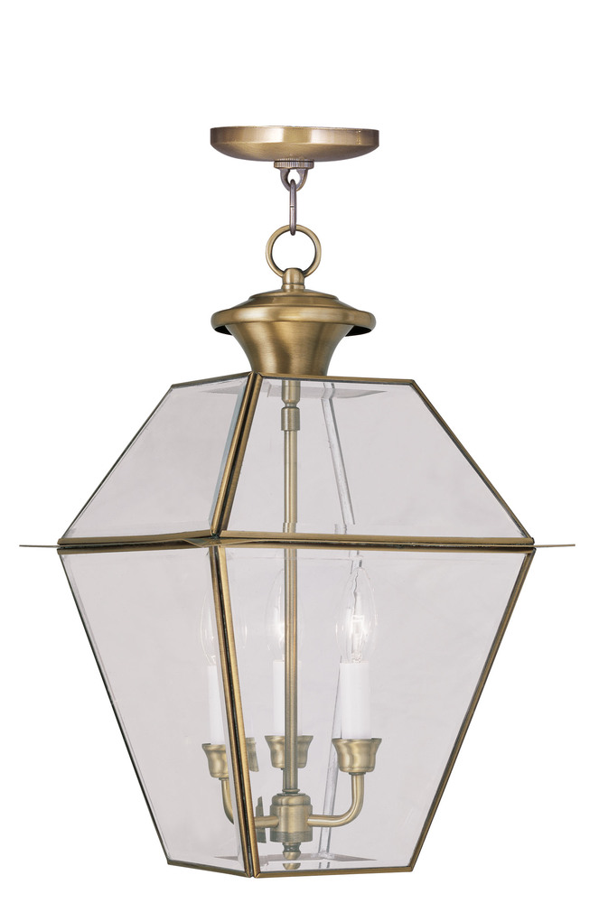 3 Light AB Outdoor Chain Lantern