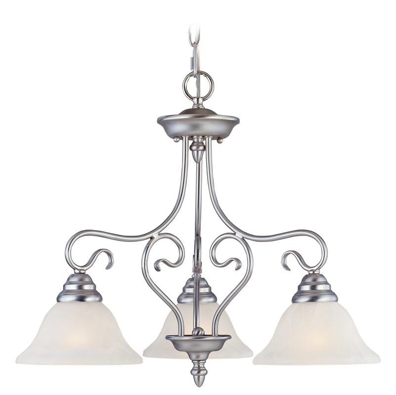 3 Light Brushed Nickel Chandelier