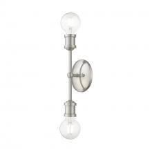 Livex Lighting 14422-91 - 2 Light Brushed Nickel ADA Vanity Sconce