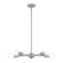 Livex Lighting 46135-80 - 5 Lt Nordic Gray Chandelier