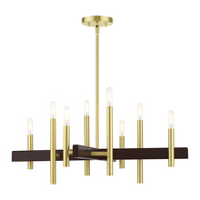 Livex Lighting 49348-12 - 8 Lt Satin Brass  Chandelier