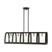 Livex Lighting 49649-14 - 5 Lt Textured Black Linear Chandelier