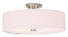 Livex Lighting 52136-91 - 4 Light Brushed Nickel Ceiling Mount