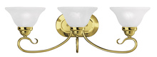 Livex Lighting 6103-02 - 3 Light Polished Brass Bath Light