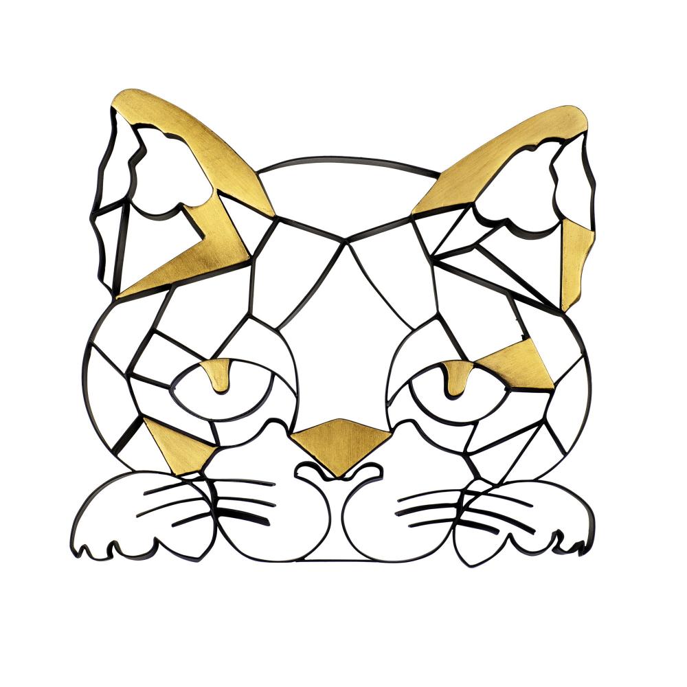 Geometric Animal Kingdom Sand Cat Wall Art