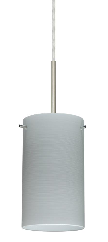 Besa Stilo 7 LED Pendant Chalk Satin Nickel 1x9W LED