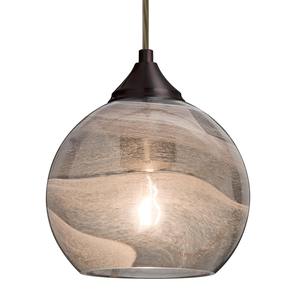 Besa, Jilly Cord Pendant, Vapor Smoke, Bronze Finish, 1x60W Medium Base, 15Ft. Cord