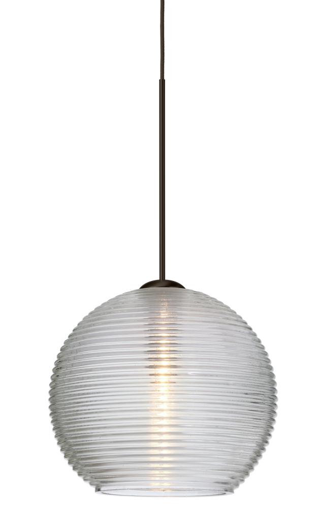 Besa Pendant Kristall 6 Bronze Clear 1x5W LED