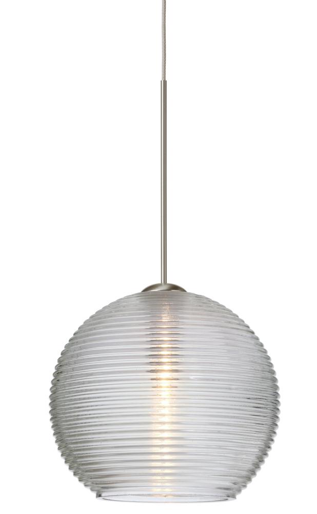 Besa Pendant Kristall 6 Satin Nickel Clear 1x5W LED