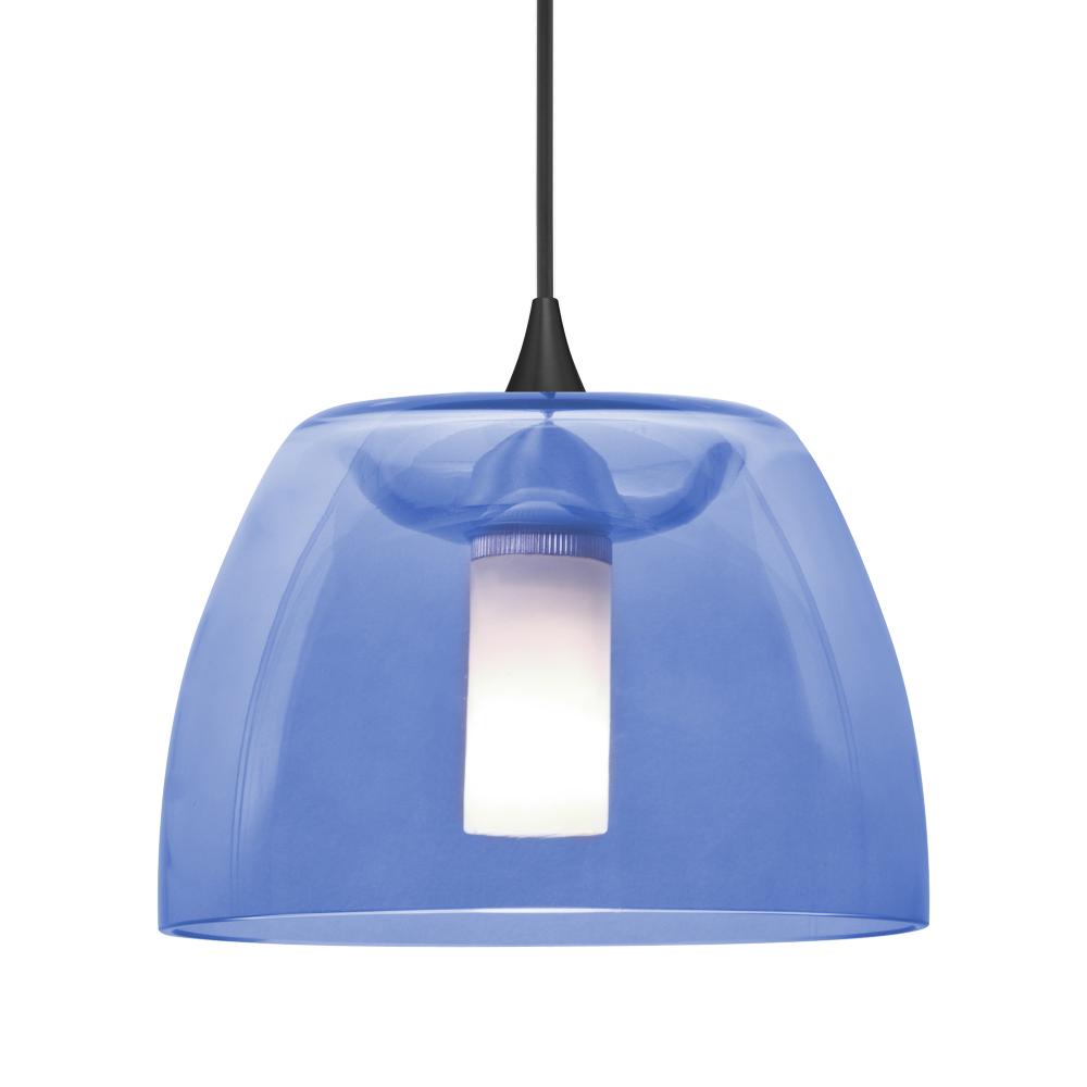 Besa Spur Pendant, Blue, Black Finish, 1x35W MAX GY6.35 Base