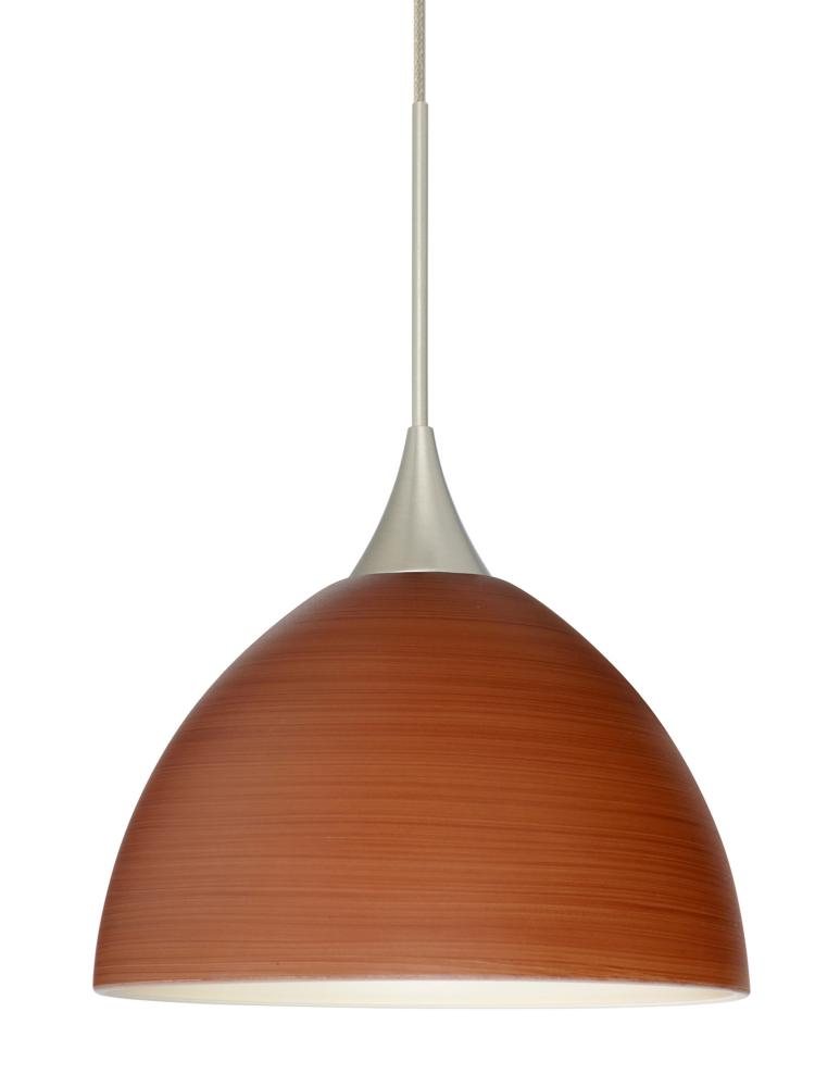 Besa Pendant Brella Satin Nickel Cherry 1x50W Halogen