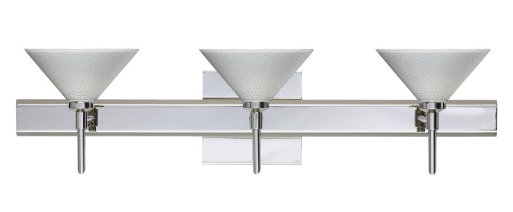 Besa Wall With SQ Canopy Kona Chrome White Starpoint 3x5W LED