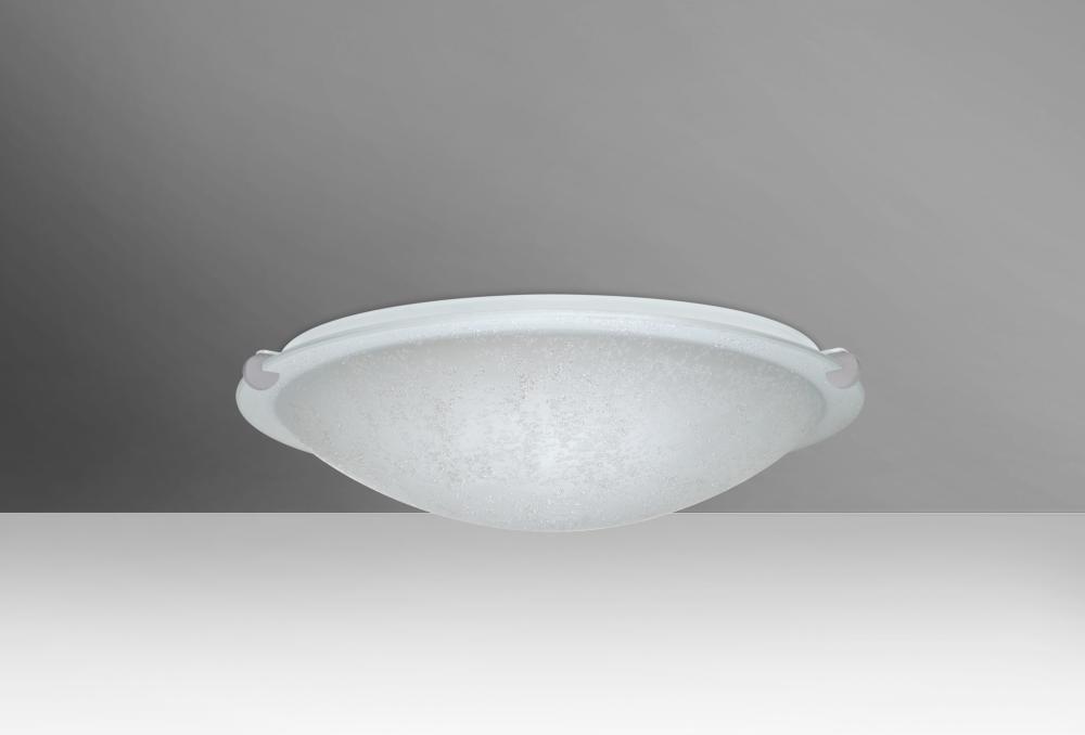 Besa Ceiling Trio 12 Satin Nickel Stucco 1x11W LED