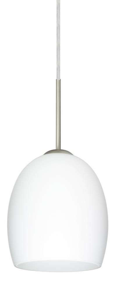 Besa Lucia LED Pendant For Multiport Canopy Opal Matte Satin Nickel 1x9W LED