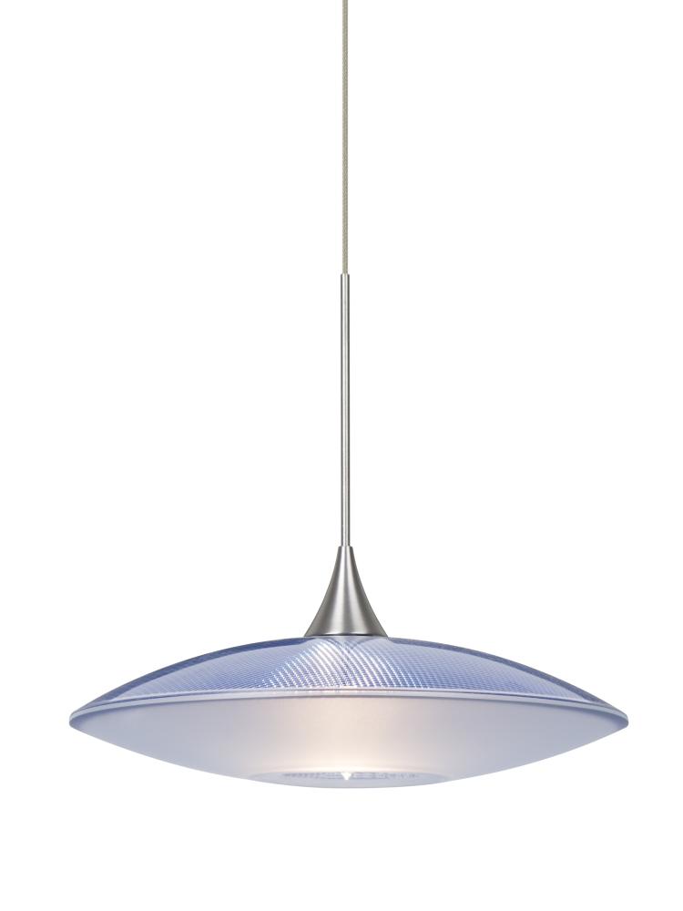 Besa Pendant For Multiport Canopy Spazio Satin Nickel Blue/Frost 1x50W Halogen