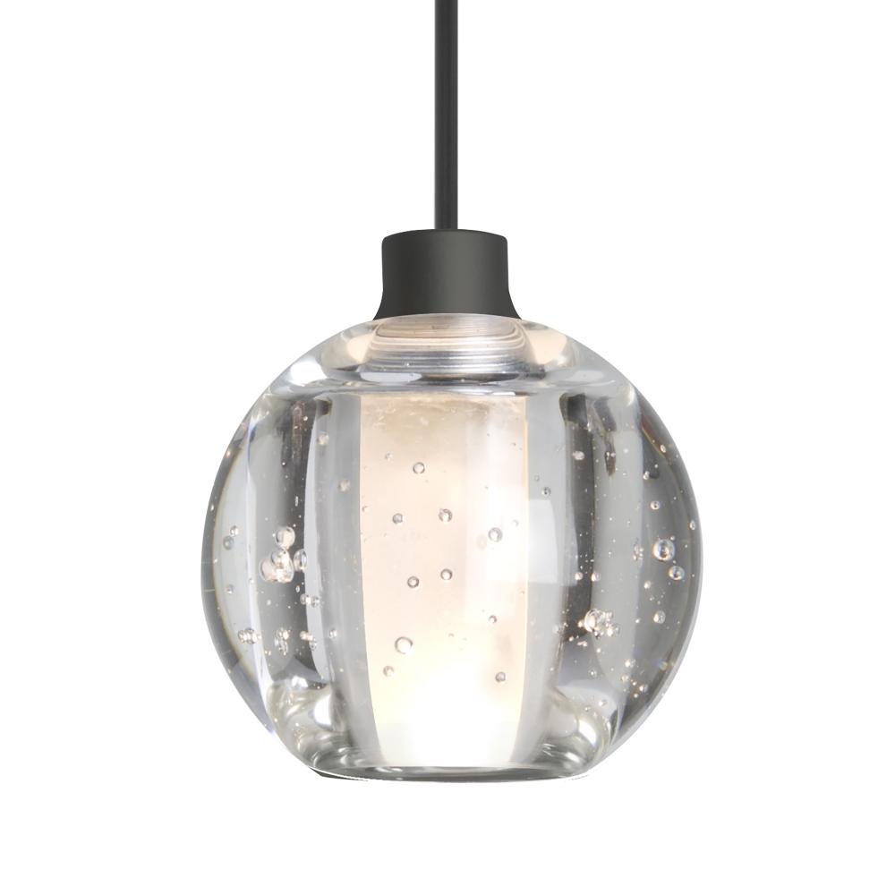 Besa Boca 5 Pendant For Multiport Canopies, Clear Bubble, Black Finish, 1x3W LED