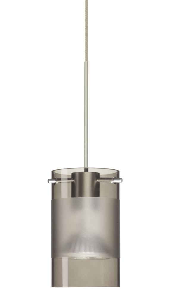 Besa Pendant Scope Satin Nickel Smoke/Frost 1x5W LED