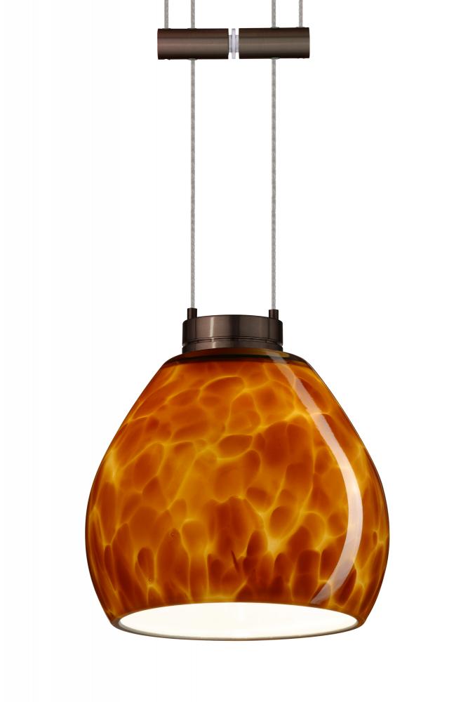 Besa Pendant Tay Tay Bronze Amber Cloud 1x50W Halogen