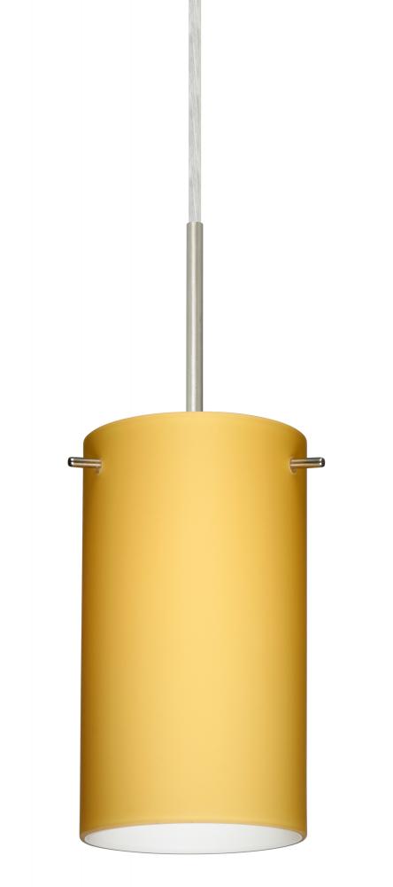 Besa Stilo 7 LED Pendant Vanilla Matte Satin Nickel 1x9W LED