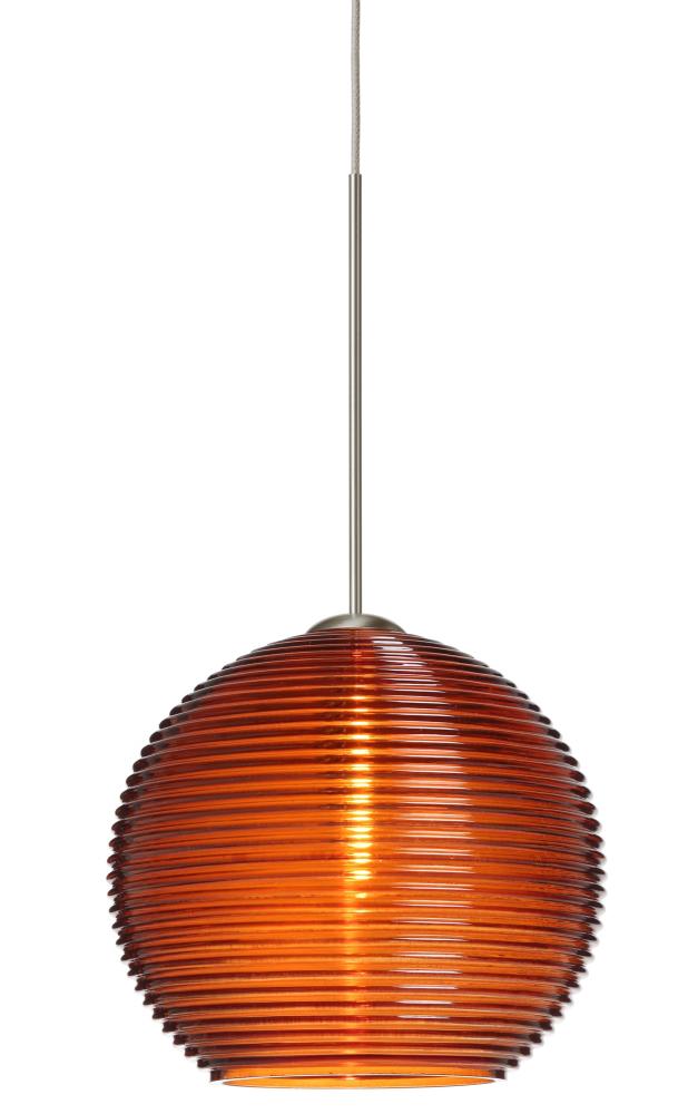 Besa Pendant For Multiport Canopy Kristall 6 Satin Nickel Amber 1x5W LED