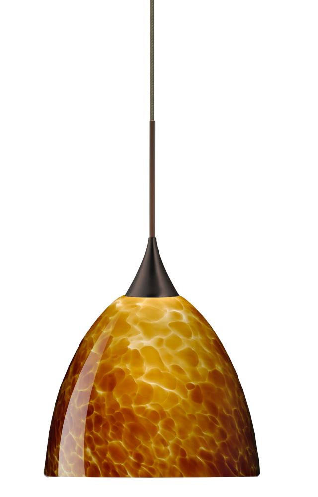 Besa Pendant Sasha Bronze Amber Cloud 1x50W GY6.35