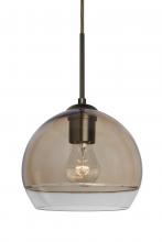 Besa Lighting 1JC-ALLY8SM-BR - Besa, Ally 8 Cord Pendant, Smoke/Clear, Bronze Finish, 1x60W Medium Base