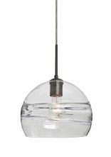 Besa Lighting 1JC-SPIR10CL-BR - Besa Spirit 10 Pendant, Clear, Bronze Finish, 1x60W Medium Base