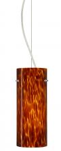 Besa Lighting 1KX-412318-LED-SN - Besa Stilo 10 LED Cable Pendant Amber Cloud Satin Nickel 1x9W LED