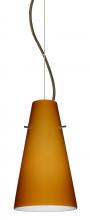 Besa Lighting 1KX-412480-BR - Besa Cierro Cable Pendant Amber Matte Bronze 1x100W Medium Base