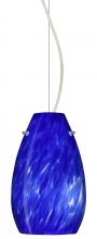 Besa Lighting 1KX-412686-SN - Besa Pera 9 Cable Pendant Blue Cloud Satin Nickel 1x100W Medium Base