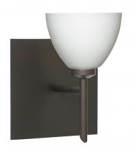 Besa Lighting 1SW-185807-LED-BR-SQ - Besa Divi Wall With SQ Canopy 1SW Opal Matte Bronze 1x5W LED