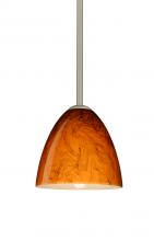 Besa Lighting 1TT-4470HB-LED-SN - Besa Vila LED Pendant Habanero Satin Nickel 1x9W LED