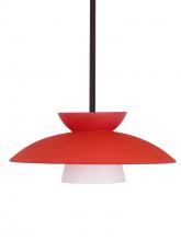 Besa Lighting 1TT-451331-BR - Besa Trilo 15 Stem Pendant Bronze Red Matte 1x75W Medium Base