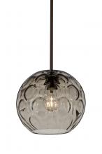 Besa Lighting 1TT-BOMYSM-BR - Besa Bombay Cord Pendant, Smoke, Bronze Finish, 1x60W Medium Base